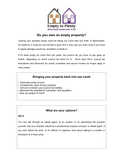 Do you own an empty property?