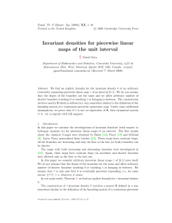 Invariant densities for piecewise linear maps of the unit interval