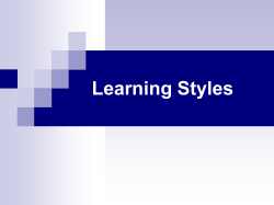 Learning Styles