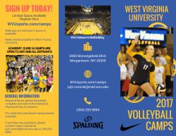 2017 WVU Volleyball Camps