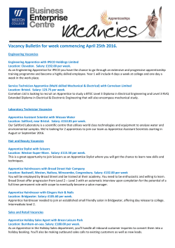 25 04 16 Vacancy Bulletin