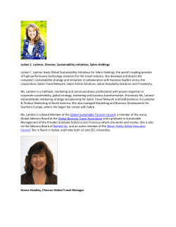 Leilani Latimer leads Global Sustainability Initiatives for Sabre