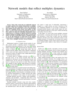 Network models that reflect multiplex dynamics