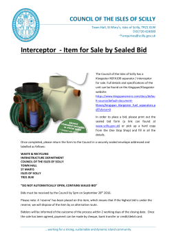 Interceptor - Item for Sale by Sealed Bid