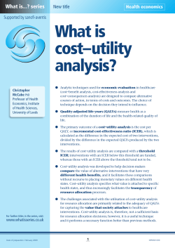 What is cost–utility analysis?