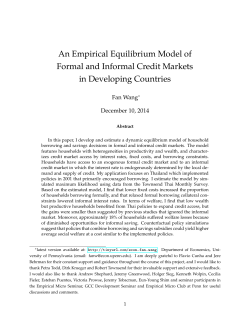 An Empirical Equilibrium Model of Formal and Informal Credit