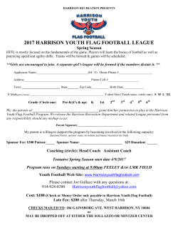 2017 harrison youth flag football league