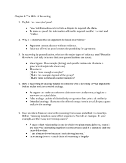 Chapter 4: The Skills of Reasoning Explain the concept of proof