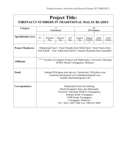 Project Title: FIBONACCI NUMBERS IN TRADITIONAL