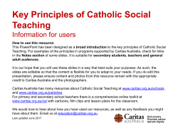 Key Principles of Catholic Social Teaching