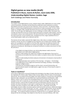 Digital games as new media [draft]