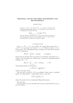 PRINCIPAL VALUES FOR RIESZ TRANSFORMS AND