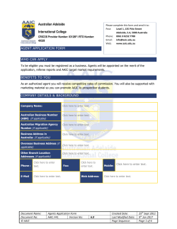 Agent Application Form - Australian Adelaide International College