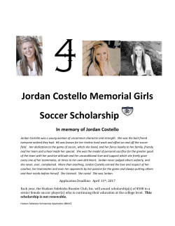 Jordan Costello Scholarship application