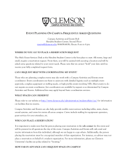 EVENT PLANNING ON CAMPUS