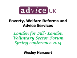 London Voluntary Sector Forum Spring conference 2014 Wesley