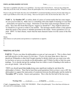 popular philosophy outline