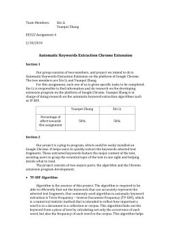 Automatic Keywords Extraction Chrome Extension