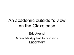 An academic outsider`s view on the Glaxo case