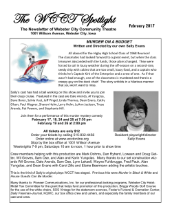 The WCCT Spotlight - Webster City Community Theatre