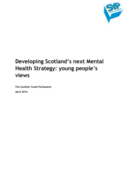 Developing Scotland`s next Mental Health Strategy