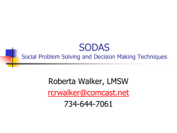 SODAS Social Problem Solving and Decision Making Techniques