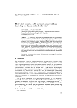 Electrostatic potential profile and nonlinear current in an interacting