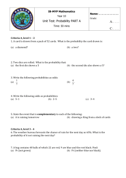Probability UNIT TEST - W-Math