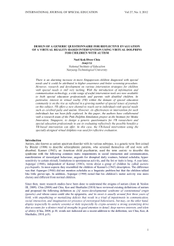 design of a generic questionnaire for reflective evaluation