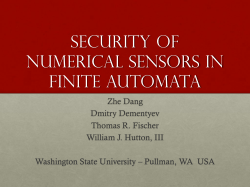 Security of Numerical Sensors in Automata