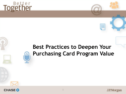 Best Practices to Deepen Your Purchasing Card Program Value