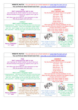 WEBSITE WATCH You can look at our school website on www.high