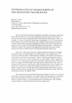 determination of change points of non monotonic failure rates