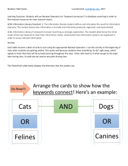 Boolean Table Game Lucinda Rush, , 2017 Learning