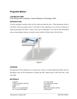 Projectile Motion - Westminster College