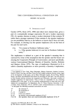 The conversational condition on horn scales