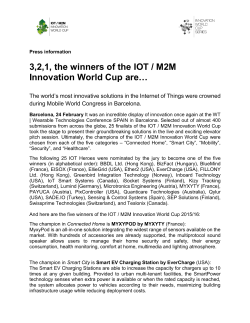 3,2,1, the winners of the IOT / M2M Innovation World