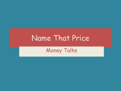 Name that Price Sample