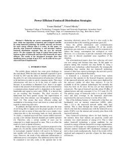 Power Efficient Femtocell Distribution Strategies - FTNet Lab