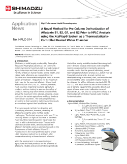 A Novel Method for Pre-Column Derivatization of Aflatoxin B1, B2