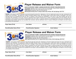 player waiver - Boys and Girls Clubs of the Black Hills