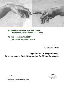 Dr. Nick Lin-Hi - Wittenberg
