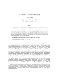 A Theory of Rational Hedging