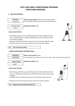 Foot And Ankle Conditioning Exercise