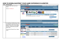 how to download/print your game experience in arbiter