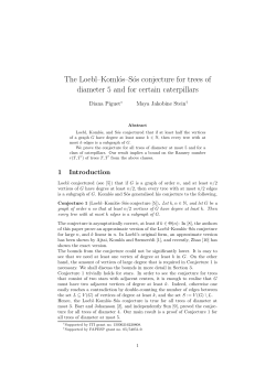 The Loebl&ndash;Koml&oacute;s&ndash;S&oacute;s conjecture for trees of - DIM