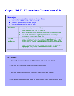 Terms of trade - The Good, the Bad and the Economist