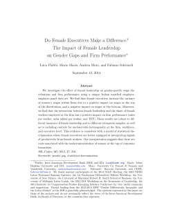 The Impact of Female Leadership on Gender Gaps and Firm