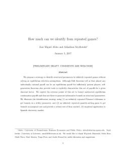 How much can we identify from repeated games?