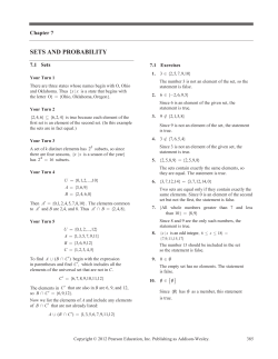 sets and probability